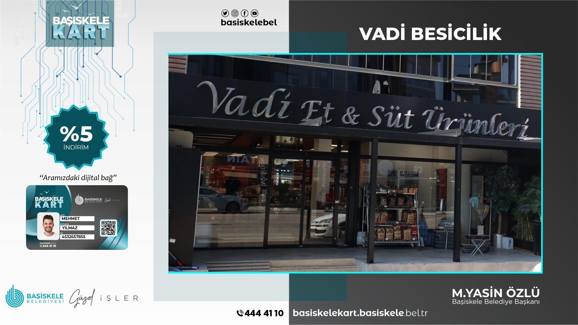Vadi Besicilikten Başiskele Kart Üyelerine Özel Et ve Süt Ürünlerinde İndirim